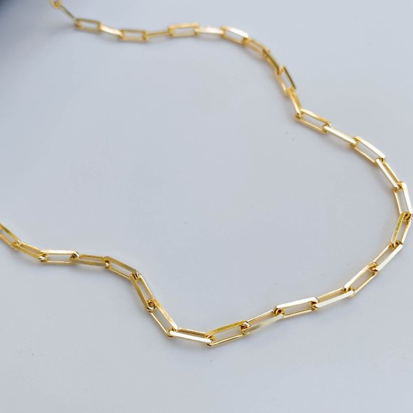 18K Gold Plated Link Necklace (16" or 18") - Picture 5 of 13